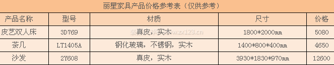 麗星家具價(jià)格 麗星家具價(jià)格
