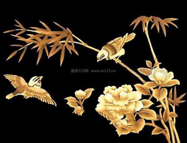 麥秸畫圖片