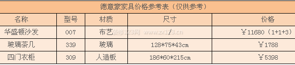 德意豪家具價(jià)格