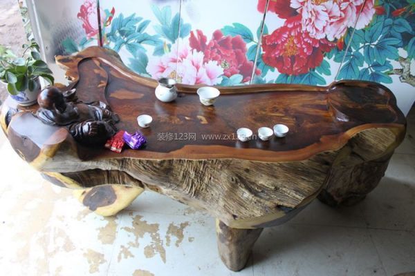 雞翅木根雕茶幾