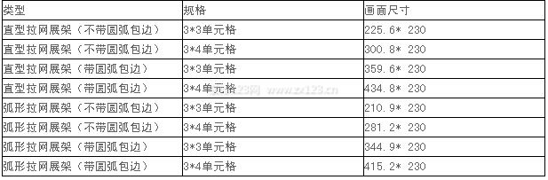 拉網式展架尺寸