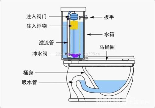 虹吸式馬桶結(jié)構(gòu)圖 虹吸式馬桶結(jié)構(gòu)圖