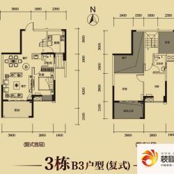 奥林匹克花园3栋B3户型户型图