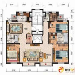 太阳世家户型图86平拼86平户型图 3室2厅3卫1厨