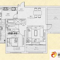 中环名品公馆D户型户型图