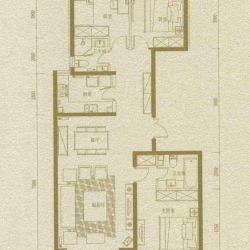 鹭港小区户型图502#楼B-2户型 3室2厅2卫1厨