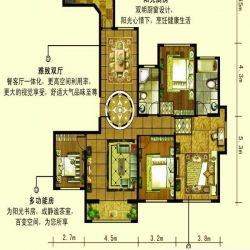 乌鲁木齐呈信铂晶湾呈信铂晶湾户型图11号楼c1a户型 3室2厅2卫1厨图片