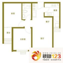 龙腾小区 2室 户型图