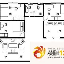 运河城 3室 户型图