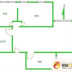 团结湖北五条户型图户型图 2室1厅1卫1厨