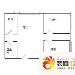 四方景园二区户型图户型图 2室1厅1卫1厨