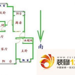 高杨树小区户型图户型图 2室1厅1卫1厨