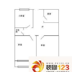 北洼路环保局宿舍 1室 户型图