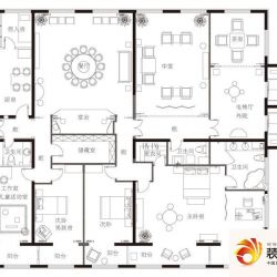 唐宁府户型图a户型图 6室3厅3卫1厨