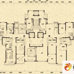 恒大御景户型图5#楼1-3单元；6#楼1-2单元户型图 4室2厅3卫