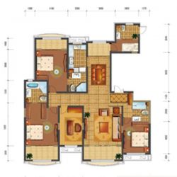 哈尔滨四季上东四季上东户型图12号楼d4-1-c户型 2室2