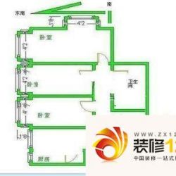 平安家园户型图户型图 3室1厅1卫1厨