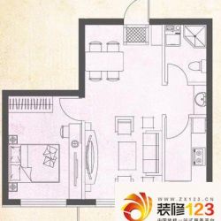 长城世纪华府户型图1室户型图 1室1厅1卫1厨