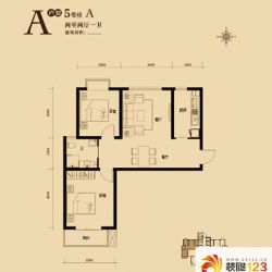 宜佳上东城户型图5号楼A户型两室两厅一卫 2室2厅1卫1厨