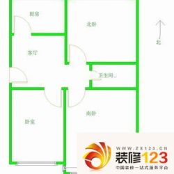 北洼路环保局宿舍 3室 户型图