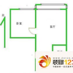 庄维花园一期户型图户型图 1室1厅1卫1厨