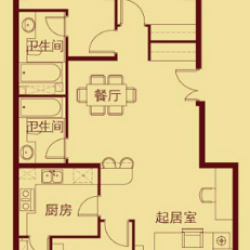 中海城香克林3D户型户型图