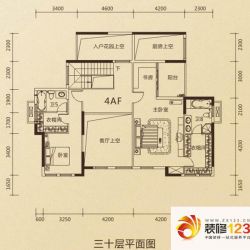 鼎峰国汇山4AF户型30层户型图