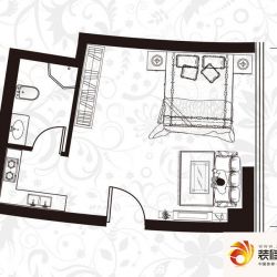 嘉润蓝湾户型图小公寓d户型 1室1厅1卫1厨