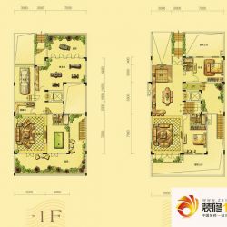 中信凯旋城国际A户型负一层、一层户型户型图