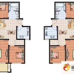 上海建筑G1-G2户型户型图