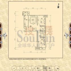 第七街区户型图E反户型 2室2厅2卫1厨