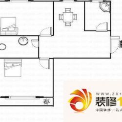 团结湖北五条户型图户型图 2室1厅1卫1厨