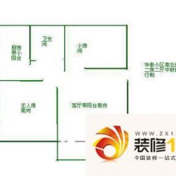 华泰小区户型图5 2室2厅1卫1厨