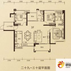 鼎峰国汇山3F户型29-30层户型图