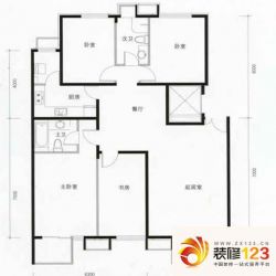 星河城玺萌公馆C反户型户型图