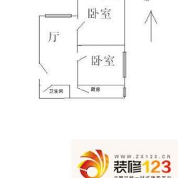 北洼路环保局宿舍 2室 户型图