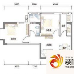 金牛花园2室1厅 户型图