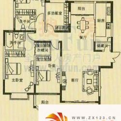 万科运河东1号银华院 4室 户型图