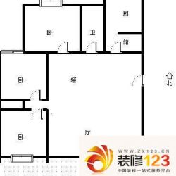 中方园东区 3室 户型图