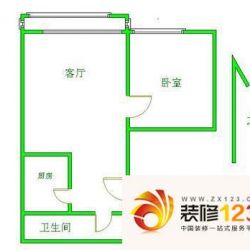 庄维花园一期户型图户型图 1室1厅1卫1厨