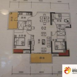 乔弘模范生户型图1号楼02、03户型 3室2厅2卫1厨