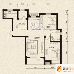 长城世纪华府户型图户型 3室2厅1卫1厨