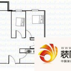 东湖花园 2室 户型图