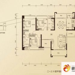 鼎峰国汇山3E户型2-30层户型图