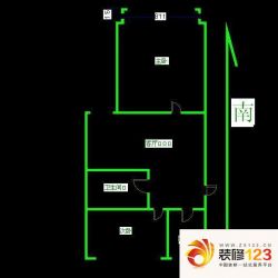 望京中环南路11号院户型图2室 户型图 2室1厅1卫1厨