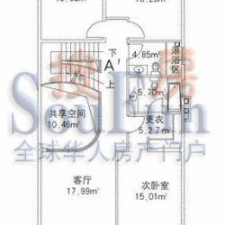 鸿华高尔夫庄园户型图A’户型二层 3室1厅2卫