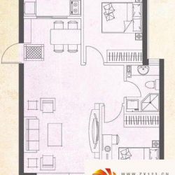 长城世纪华府户型图2室户型图 2室2厅1卫1厨