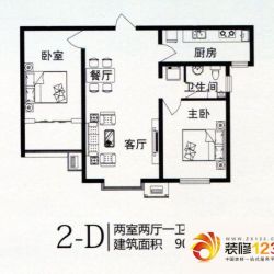 诚发水岸花园 2室 户型图