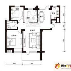 长城世纪华府户型图户型 3室2厅1卫1厨