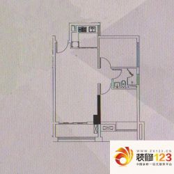 富港东汇城户型图国际宫寓14单元6-13层 2室2厅1卫1厨